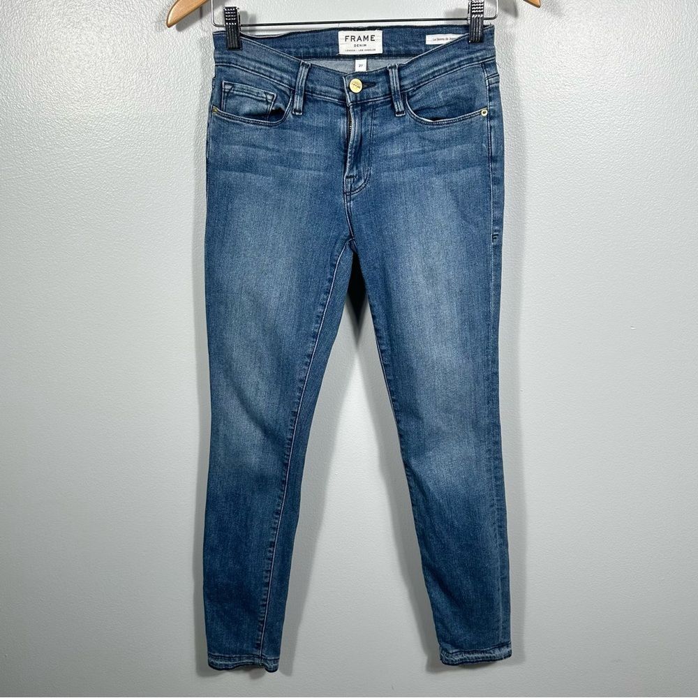 Frame Le Skinny De Jeanne Crop Blue Denim Jeans Size 27 Casual Minimalist Chic